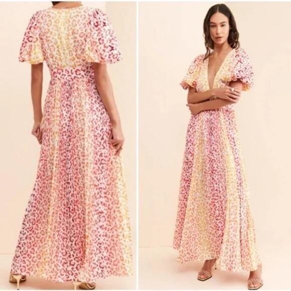 Rococo Sand Avana Ombré Leopard Maxi Dress Size Medium - Picture 1 of 12